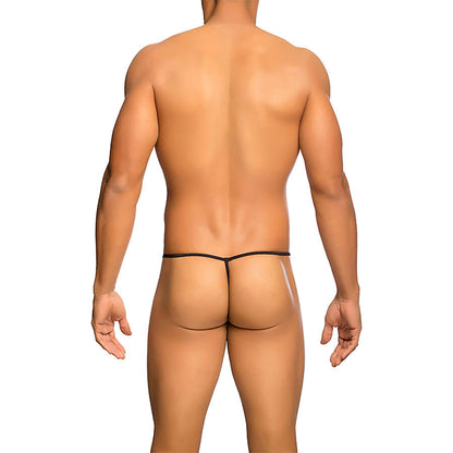 MOB - TRANSPARENTER T-FÖRMIGER TANGA SCHWARZ GRÖSSE L/XL