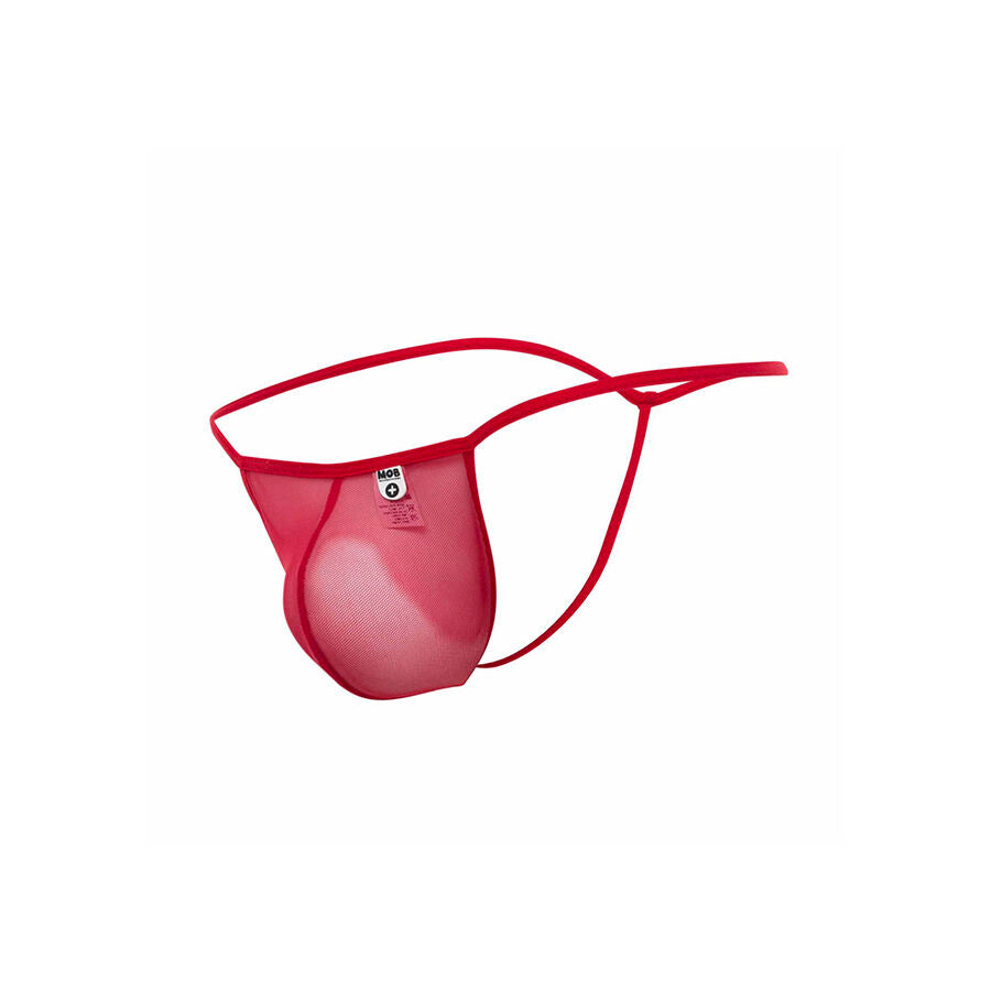 MOB - ROTER T-FÖRMIGER TRANSPARENTER TANGA GRÖSSE S/M