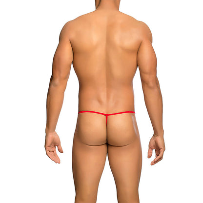 MOB - TRANSPARENTER ROTER T-FÖRMIGER TANGA GRÖSSE L/XL