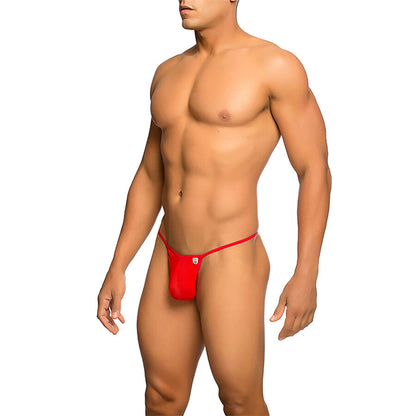 MOB - TRANSPARENTER ROTER T-FÖRMIGER TANGA GRÖSSE L/XL