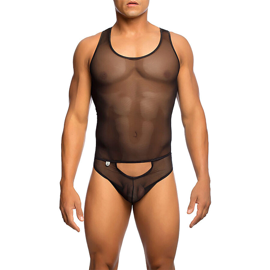 MOB - TRANSPARENTER SCHWARZER BODYSHEER GRÖSSE S/M