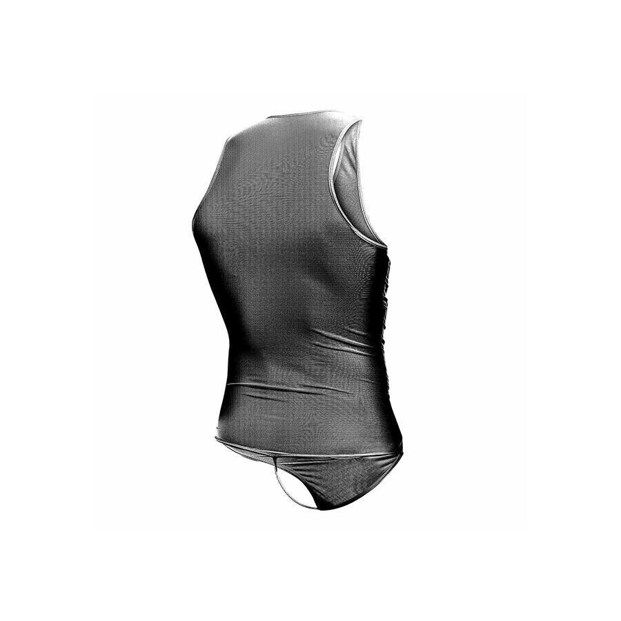 MOB - TRANSPARENTER SCHWARZER BODYSHEER GRÖSSE S/M