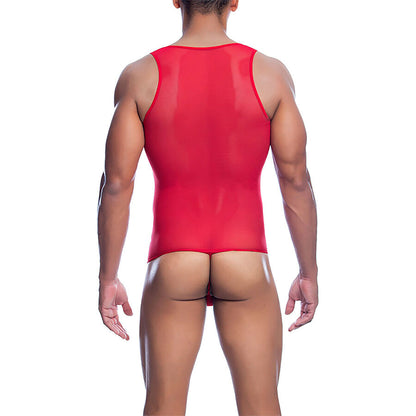 MOB - ROTER TRANSPARENTER BODYSHEE GRÖSSE S/M