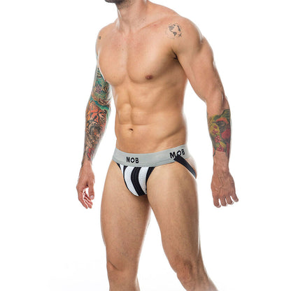 MOB - CLASSIC STRIPE WEISSER JOCK GRÖSSE S