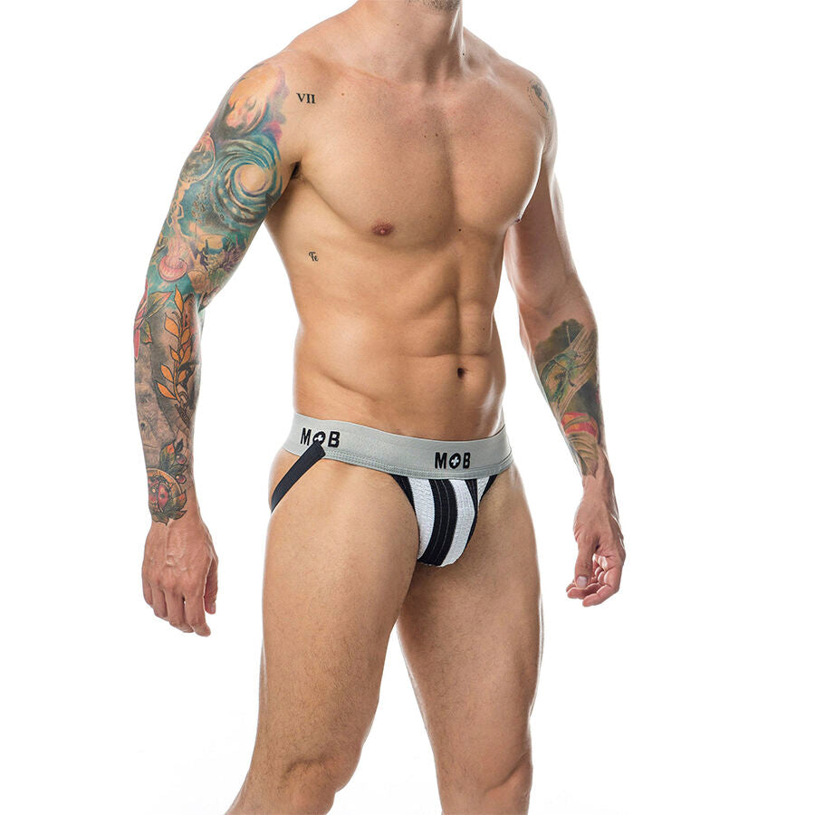 MOB - CLASSIC STRIPE WEISSER JOCK GRÖSSE XL