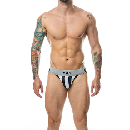 MOB - CLASSIC STRIPE WEISSER JOCK GRÖSSE XL