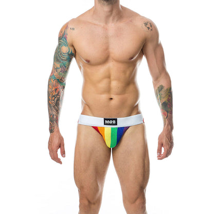 MOB - CLASSIC JOCK STRIPE RAINBOW GRÖSSE XL