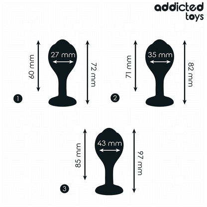 ADDICTED TOYS - 3ER-SET ANALPLUG MIT JUWEL