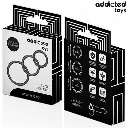 ADDICTED TOYS - SET SILIKONRINGE MODELL 2