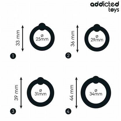ADDICTED TOYS - SET AUS DRUCKRINGEN AUS SILIKON