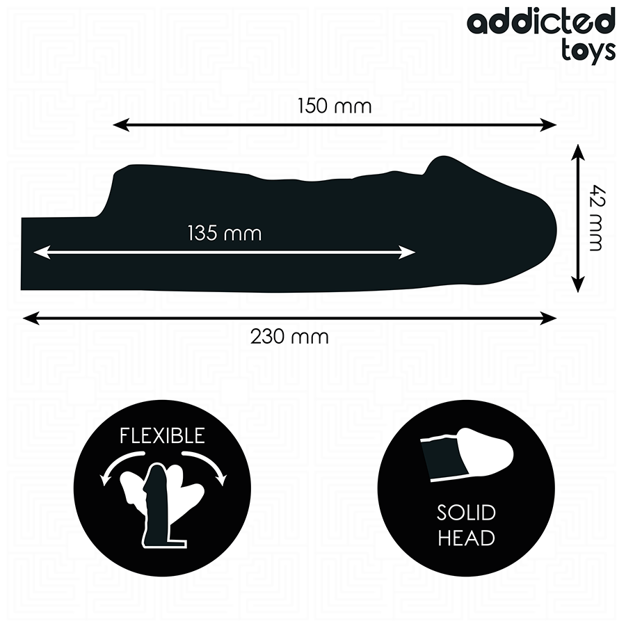 ADDICTED TOYS - TRANSPARENTE PENISVERLÄNGERUNG GRÖSSE S 23 CM