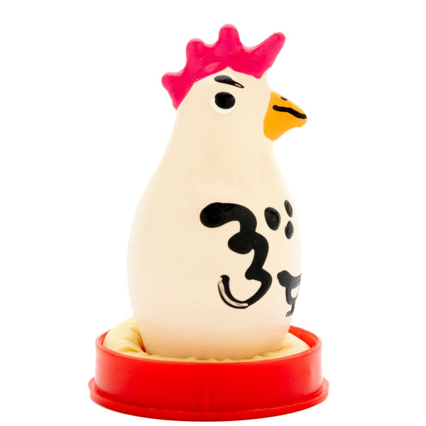 CONDOMERIE - HANDBEMALTE NEUHEITSKONDOME COCKY ROOSTER