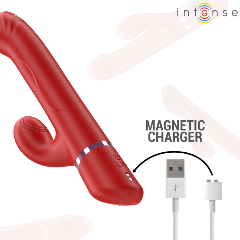INTENSE - LELE MULTIFUNKTIONSVIBRATOR ROTIEREND & OSZILLATION & STIMULATION ROT