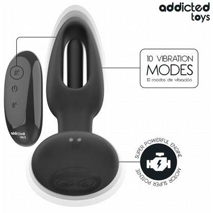 ADDICTED TOYS - ANALPLUG MIT VIBRIERENDER ZUNGE UND FERNBEDIENUNG