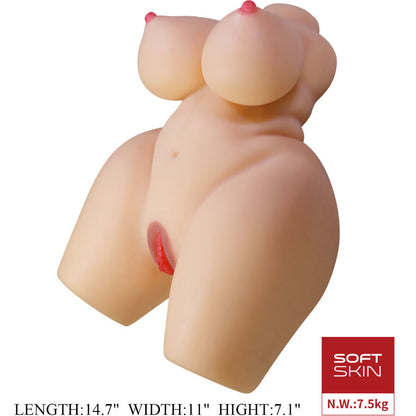 CRAZY BULL - GRACE REALISTISCHER WEIBLICHER TORSO VAGINA UND ANAL 7,5 KG