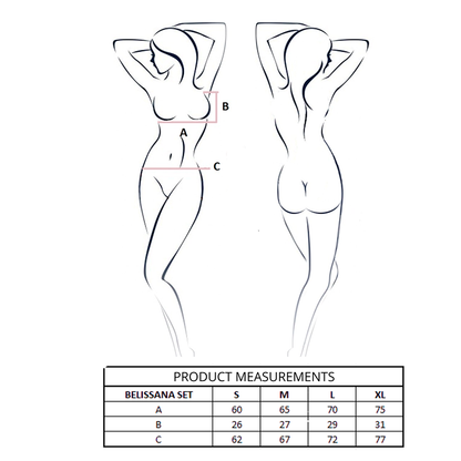 PASSION - BELISSANA BH + STRING SET SCHWARZ L/XL