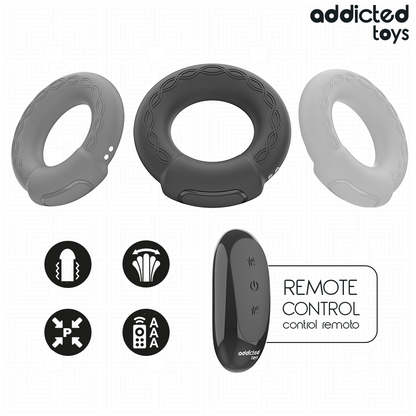 ADDICTED TOYS - VIBRIERENDER COCKRING MIT WÄRMEEFFEKT UND FERNBEDIENUNG
