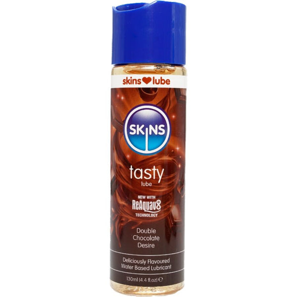 SKINS – KÖSTLICHES, WASSERBASIERTES GLEITMITTEL DOPPELSCHOKOLADE 130 ML