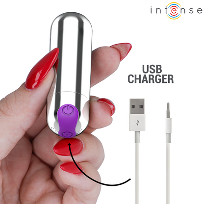INTENSE - KAREN MINI WIEDERAUFLADBARER VIBRATIONSKUGEL SILBER