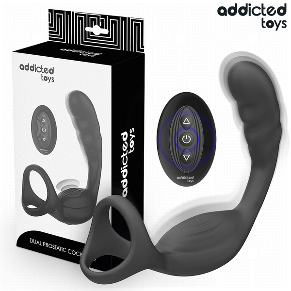 ADDICTED TOYS - DOPPELTER PROSTATIK-COCKRING MIT FERNBEDIENUNG
