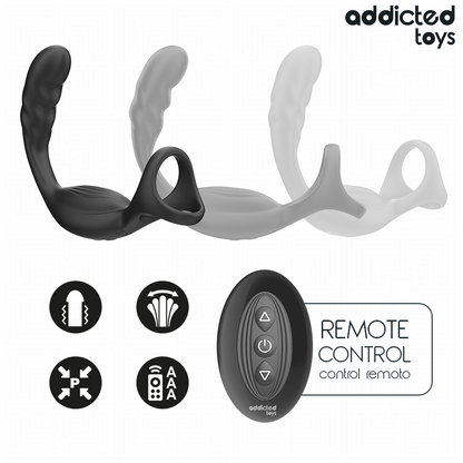 ADDICTED TOYS - DOPPELTER PROSTATIK-COCKRING MIT FERNBEDIENUNG