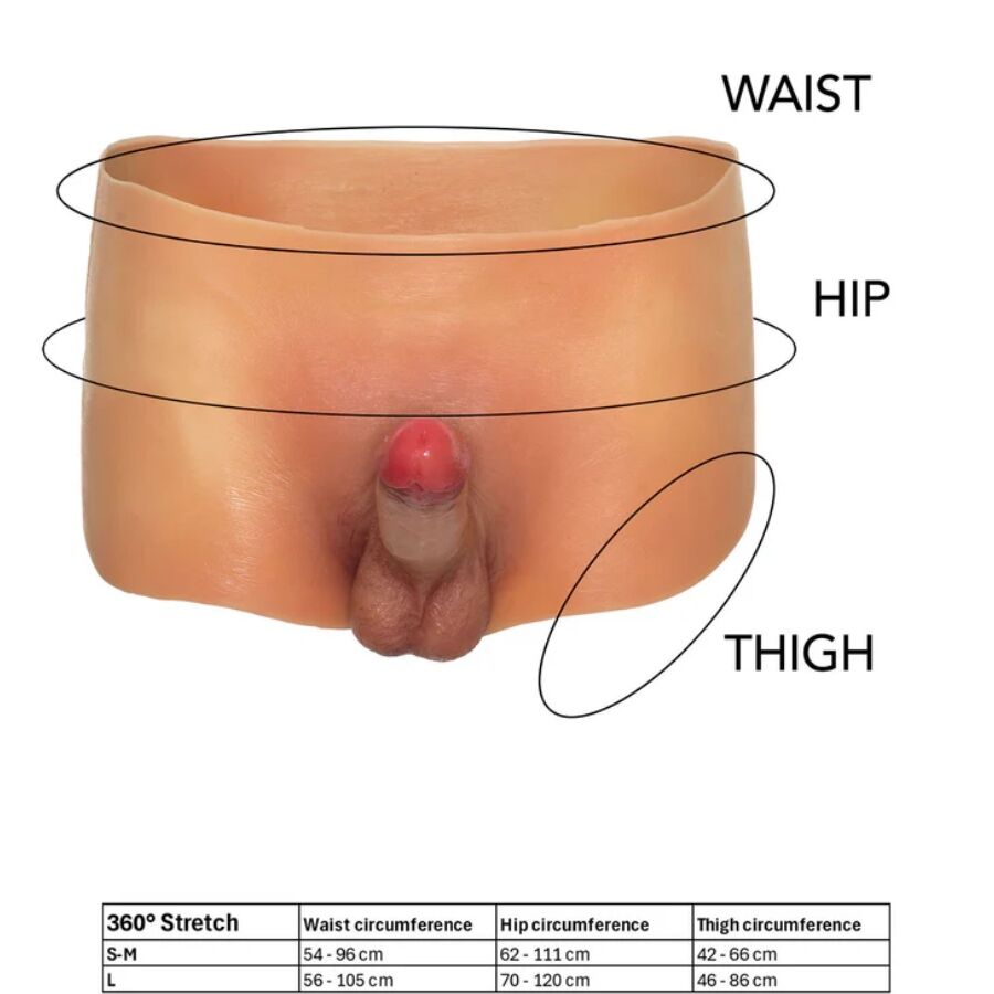 VERBORGENE BEGIERDE – ALTER EGO BOXERSHOT MIT 18 CM PENIS, GRÖSSE L