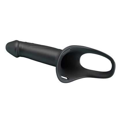 PRETTY LOVE - LANDON BLACK VIBRATING STRAP-ON