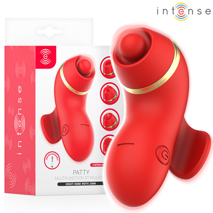 INTENSE - PATTY-STIMULATOR MIT 4 AUFSÄTZEN, SAUG-, KLETTER-, KITZEL- UND LECKFUNKTION