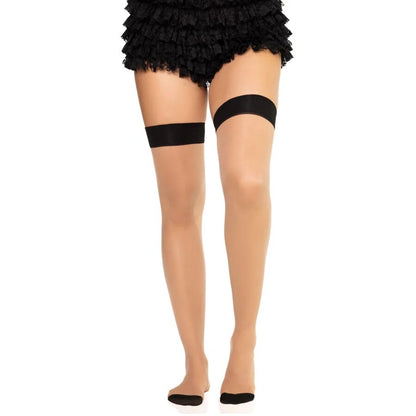 LEG AVENUE - 1963 SPANDEX-STRÜMPFE MIT NÄHTEN IM HINTERTEIL, SCHWARZ - EINHEITSGRÖSSE