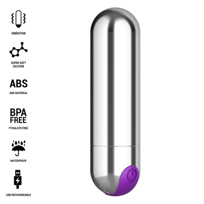 INTENSE - KAREN MINI WIEDERAUFLADBARER VIBRATIONSKUGEL SILBER