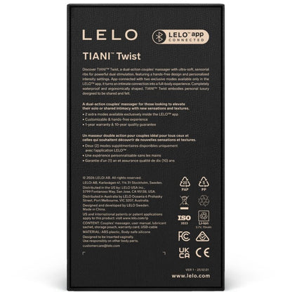LELO - TIANI TWIST PAARVIBRATOR ZARTROSA