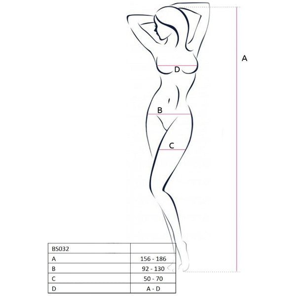 PASSION - WOMAN BS032 ROTER BODYSTOCKING, EINE GRÖSSE