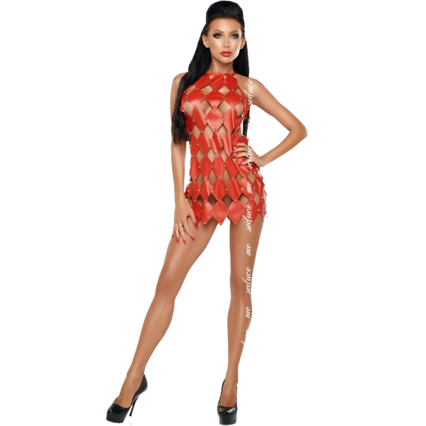 ME-SEDUCE - GWEN KLEIDEN NACKTER RÜCKEN ROT L/XL