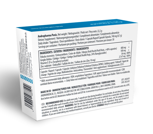 ANDROPHARMA PENIS - ERGÄNZUNGSMITTEL ZUR PENISVERGRÖSSERUNG