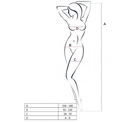 PASSION - WOMAN BS049 BODYSTOCKING SCHWARZ EINE GRÖSSE