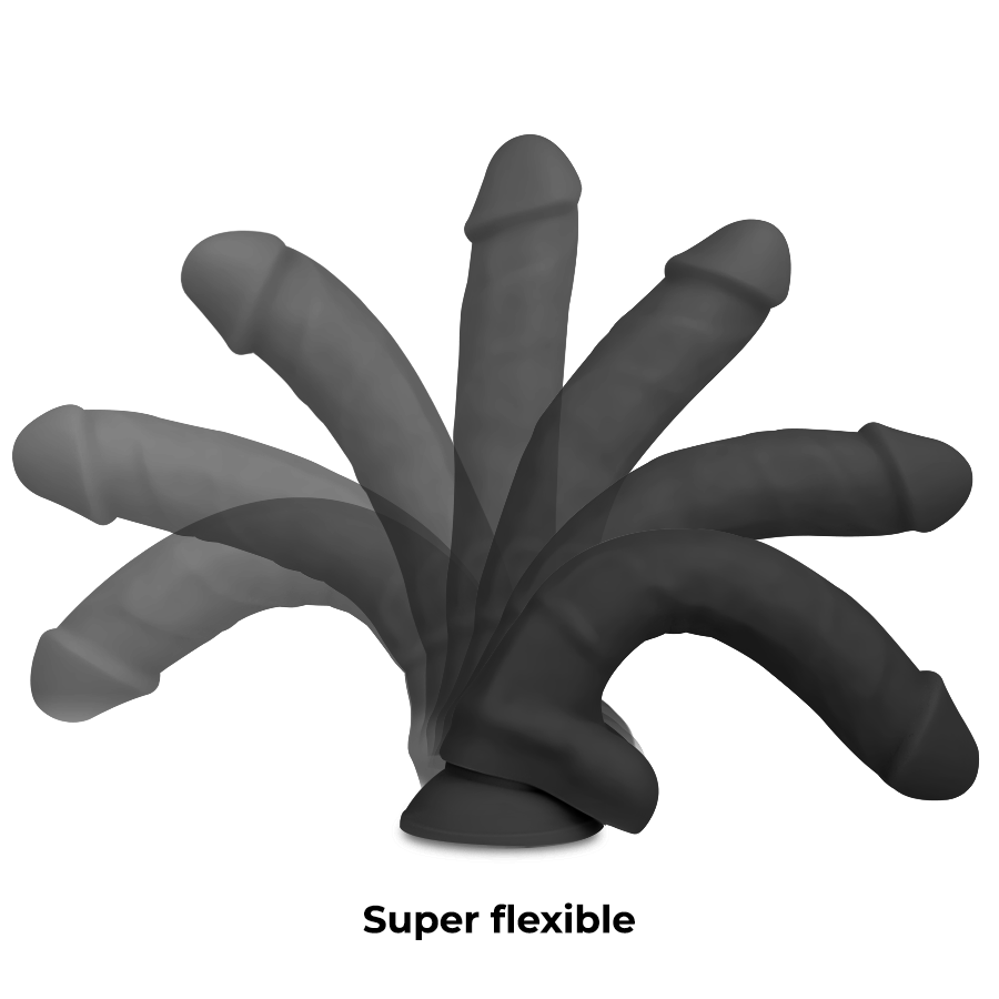 COCK MILLER - DILDO REALISTISCHES SILIKON DICHTE ARTIKULIERBAR SCHWARZ 19,5 CM